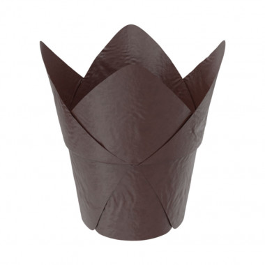 Форма для выпечки Тюльпан с бортом Brown Kraft 80 г/м2 300 штук